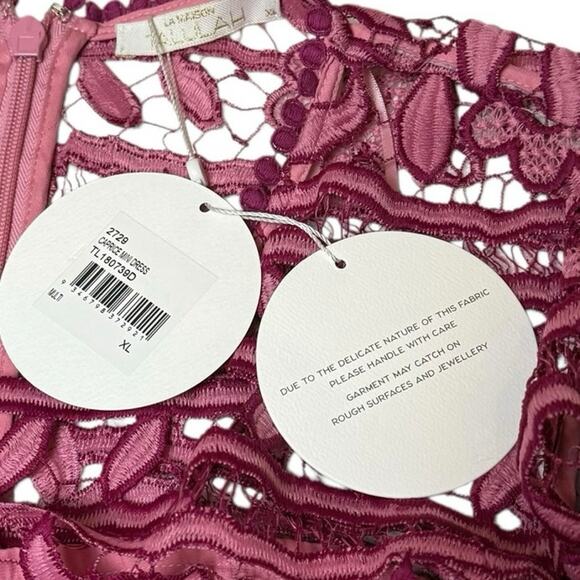 LA MAISON TALULAH Caprice Long-Sleeve Floral-Lace Short Dress NWT - Picture 6 of 8